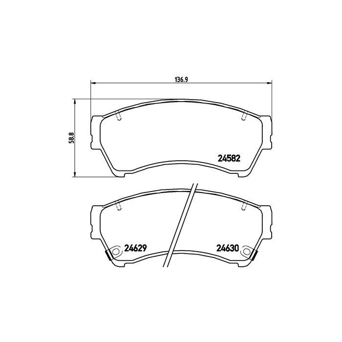 BREMBO Bremsbelagsatz, Scheibenbremse P49039