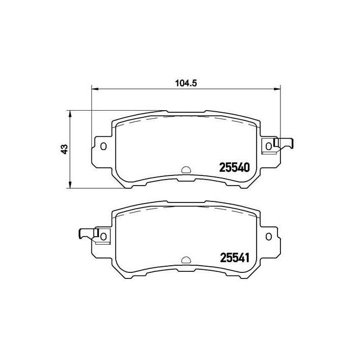 BREMBO Bremsbelagsatz, Scheibenbremse P49047