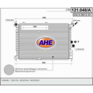 AHE Kühler, Motorkühlung 121.048/A