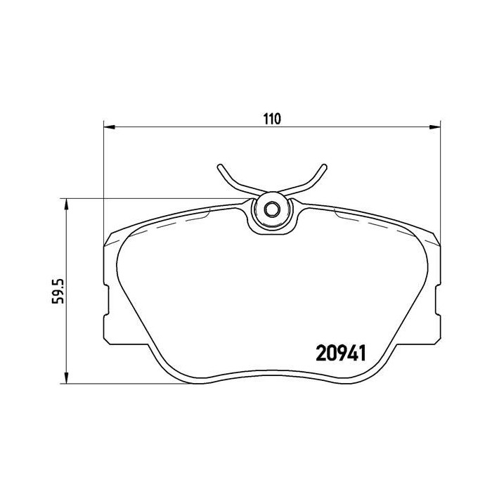 BREMBO Bremsbelagsatz, Scheibenbremse P50008