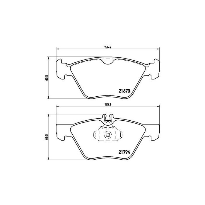 BREMBO Bremsbelagsatz, Scheibenbremse P50026