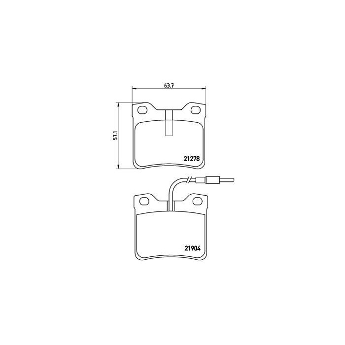 BREMBO Bremsbelagsatz, Scheibenbremse P50030