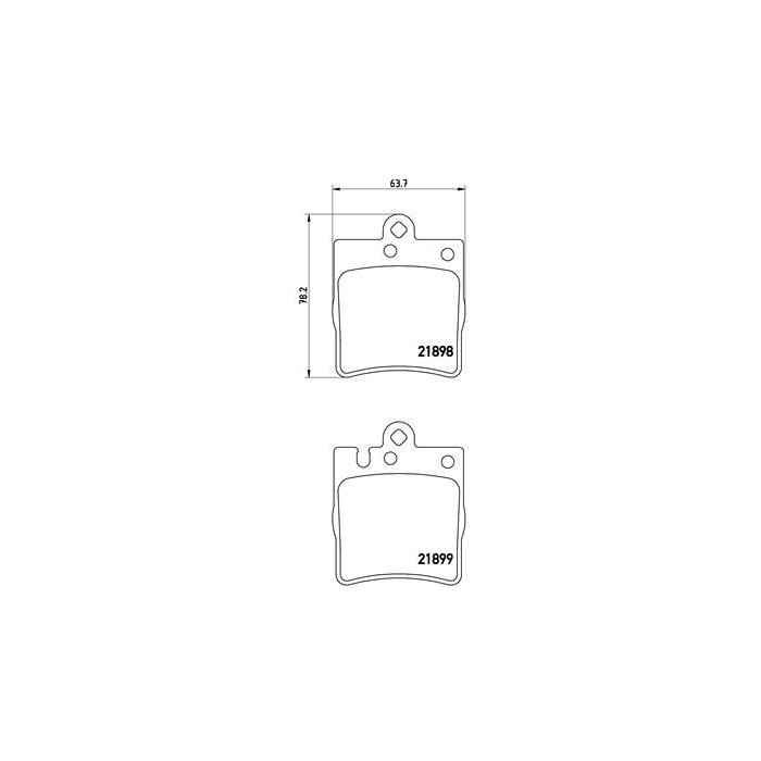 BREMBO Bremsbelagsatz, Scheibenbremse P50033