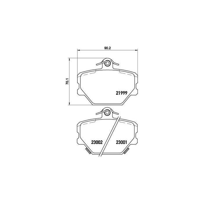 BREMBO Bremsbelagsatz, Scheibenbremse P50038