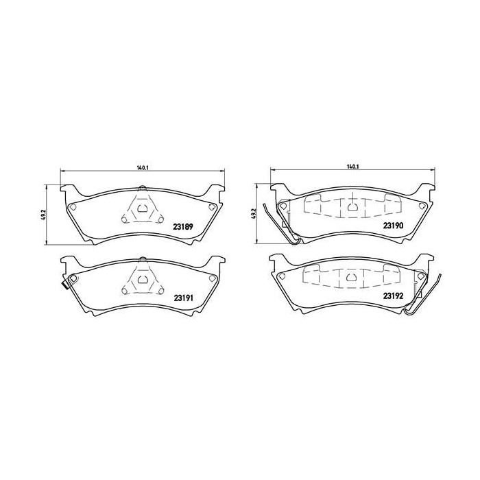 BREMBO Bremsbelagsatz, Scheibenbremse P50040