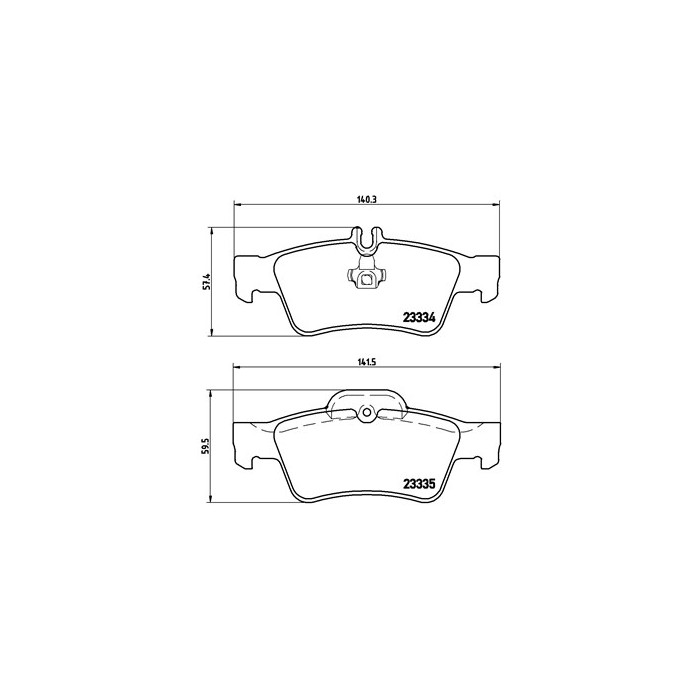 BREMBO Bremsbelagsatz, Scheibenbremse P50052