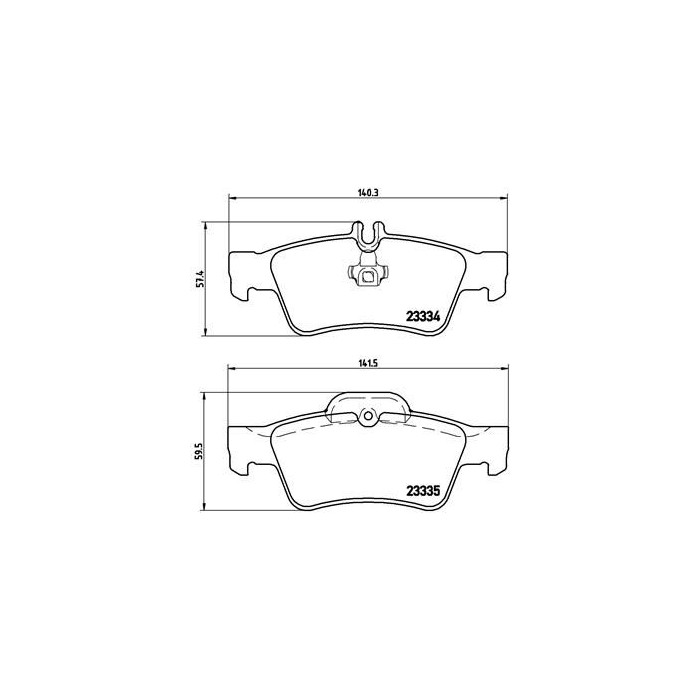 BREMBO Bremsbelagsatz, Scheibenbremse P50052