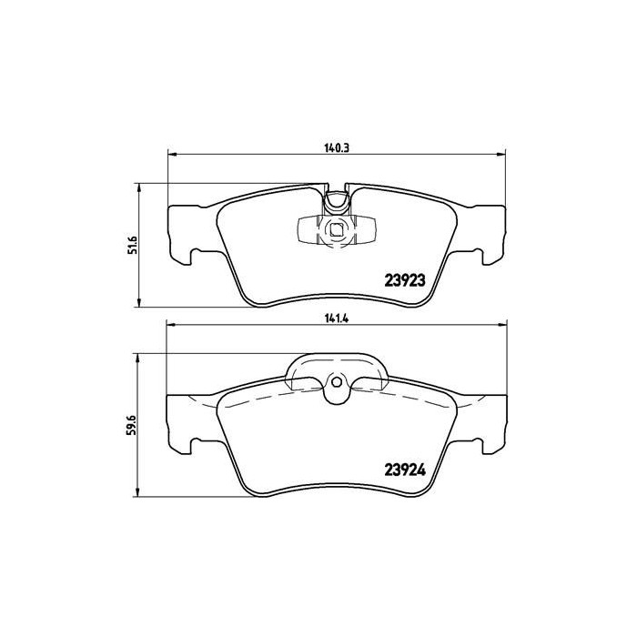 BREMBO Bremsbelagsatz, Scheibenbremse P50064