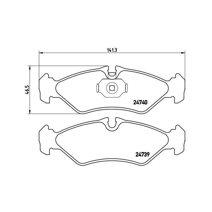 BREMBO Bremsbelagsatz, Scheibenbremse P50081