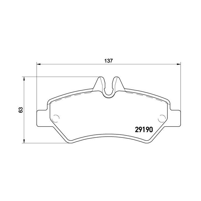 BREMBO Bremsbelagsatz, Scheibenbremse P50084