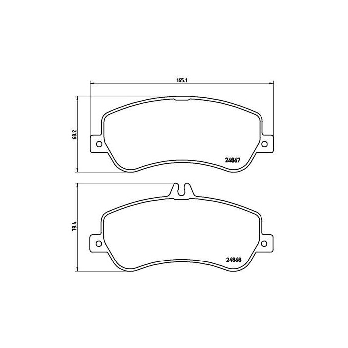 BREMBO Bremsbelagsatz, Scheibenbremse P50086