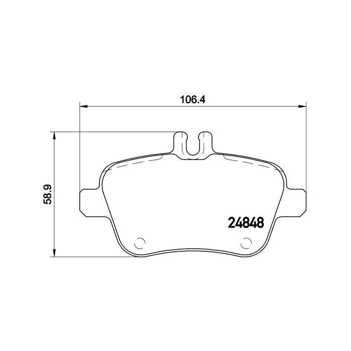 BREMBO Bremsbelagsatz, Scheibenbremse P50091