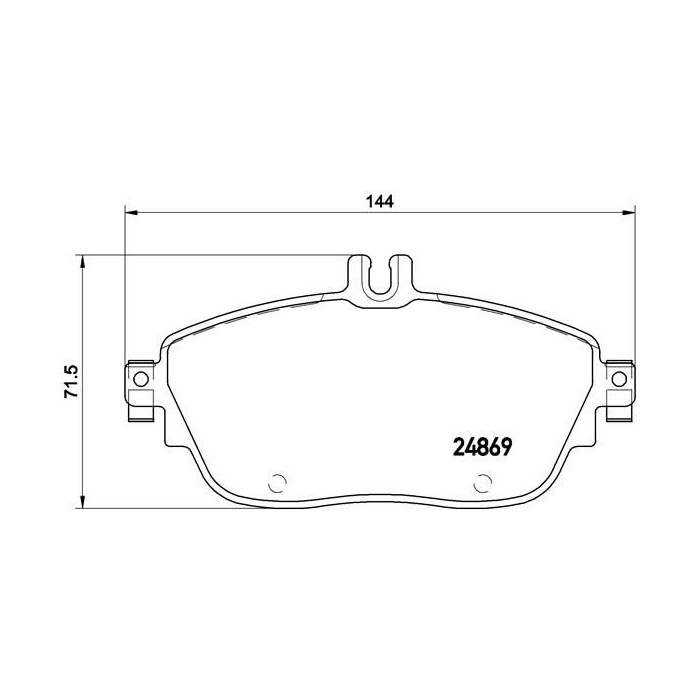 BREMBO Bremsbelagsatz, Scheibenbremse P50093