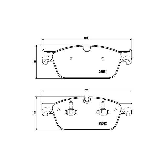 BREMBO Bremsbelagsatz, Scheibenbremse P50102