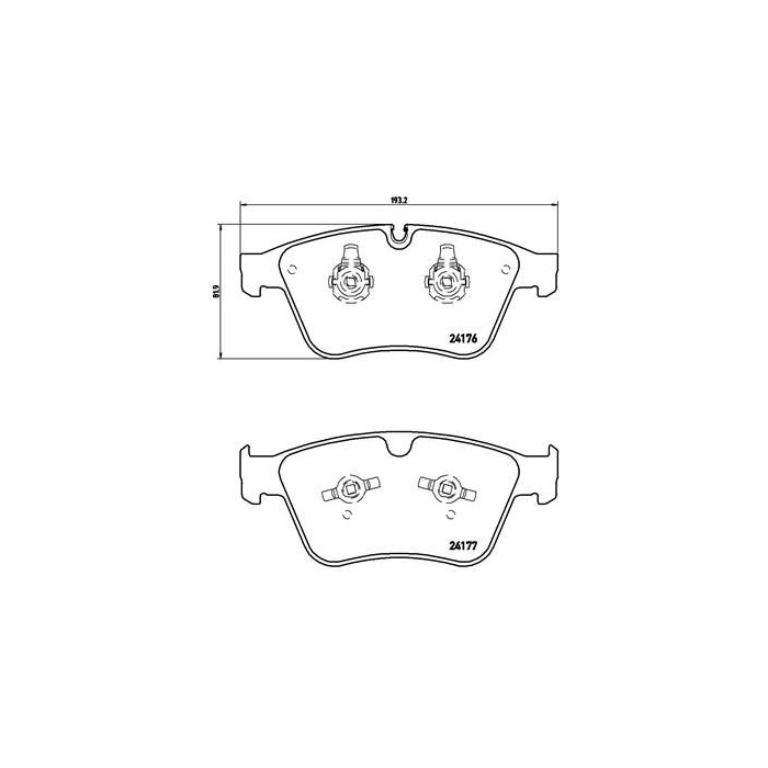 BREMBO Bremsbelagsatz, Scheibenbremse P50105