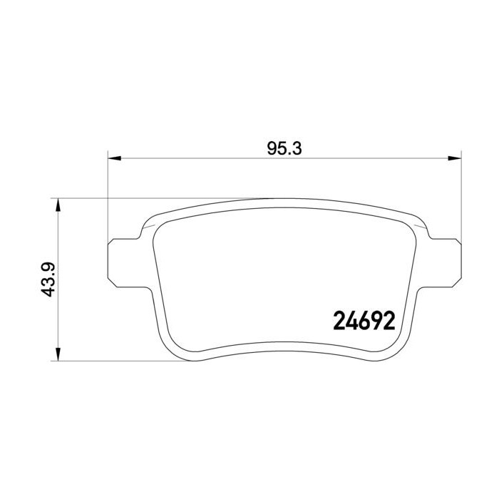 BREMBO Bremsbelagsatz, Scheibenbremse P50107