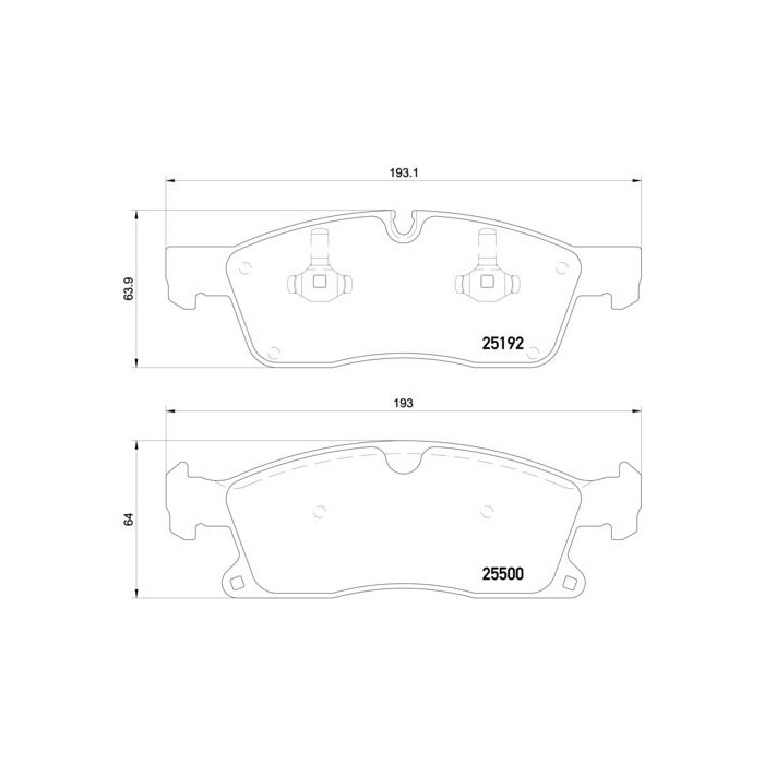 BREMBO Bremsbelagsatz, Scheibenbremse P50108