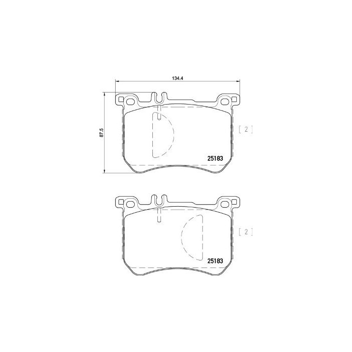 BREMBO BREMSBELÄGE, RICHTUNGSGEBUNDEN Bremsbelagsatz, Scheibenbremse P50111