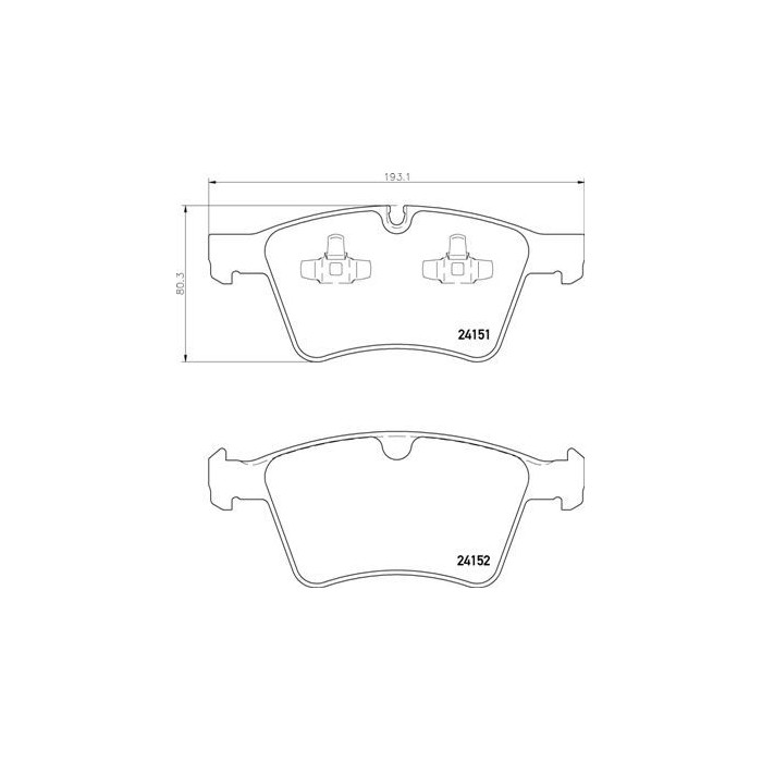 BREMBO Bremsbelagsatz, Scheibenbremse P50115