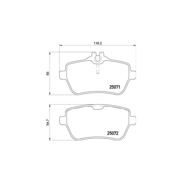 BREMBO Bremsbelagsatz, Scheibenbremse P50117