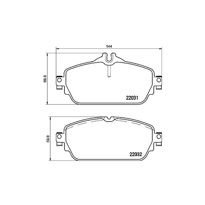 BREMBO Bremsbelagsatz, Scheibenbremse P50118