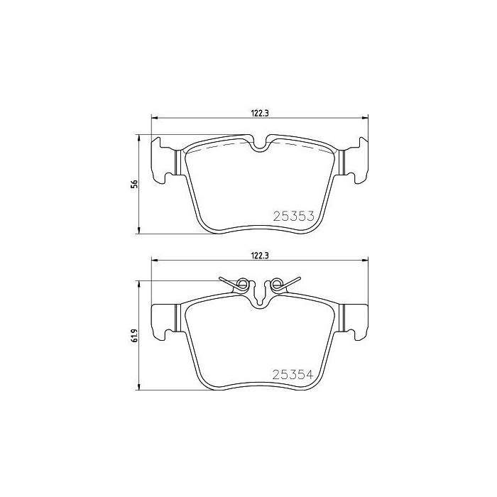 BREMBO Bremsbelagsatz, Scheibenbremse P50122
