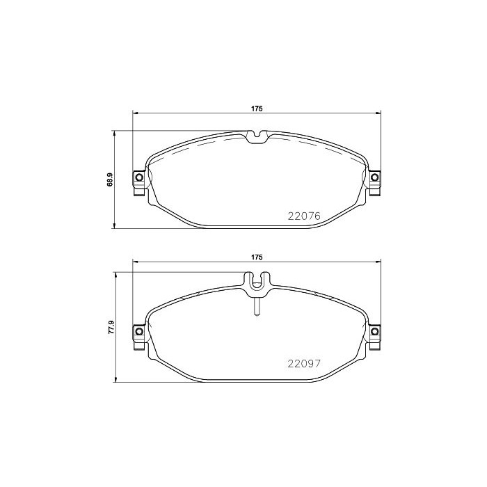 BREMBO BREMSBELÄGE, RICHTUNGSGEBUNDEN Bremsbelagsatz, Scheibenbremse P50124