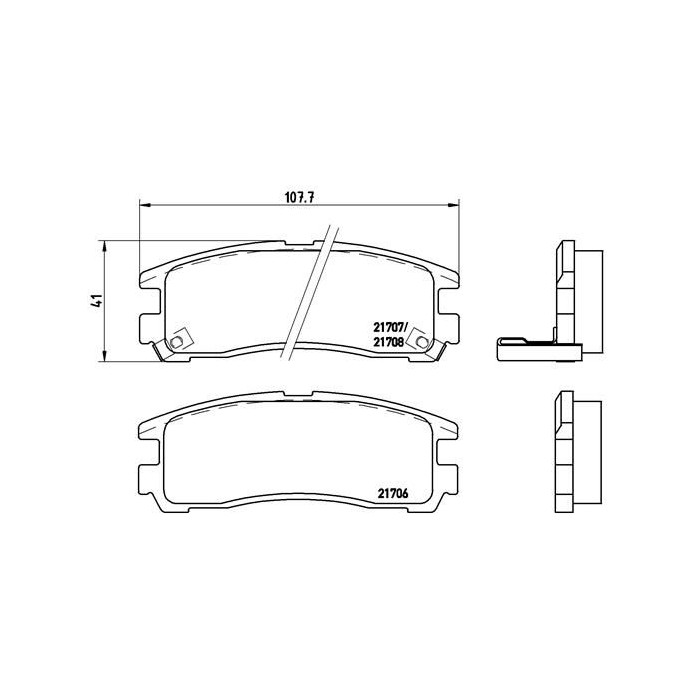 BREMBO Bremsbelagsatz, Scheibenbremse P54012