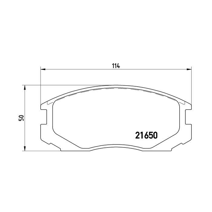BREMBO Bremsbelagsatz, Scheibenbremse P54015