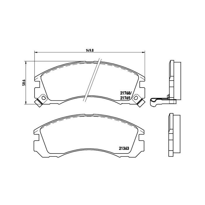 BREMBO Bremsbelagsatz, Scheibenbremse P54017