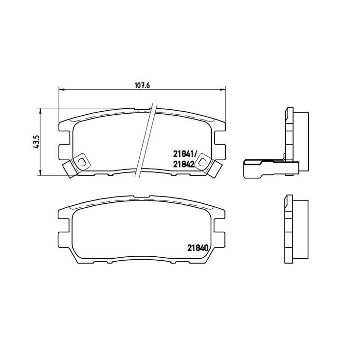 BREMBO Bremsbelagsatz, Scheibenbremse P54018