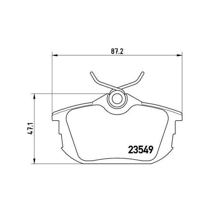 BREMBO Bremsbelagsatz, Scheibenbremse P54023