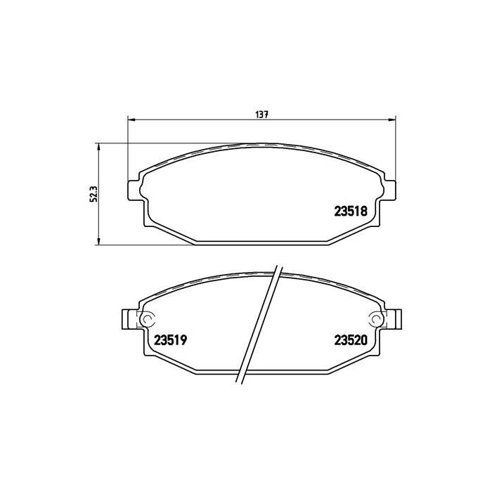 BREMBO Bremsbelagsatz, Scheibenbremse P54027