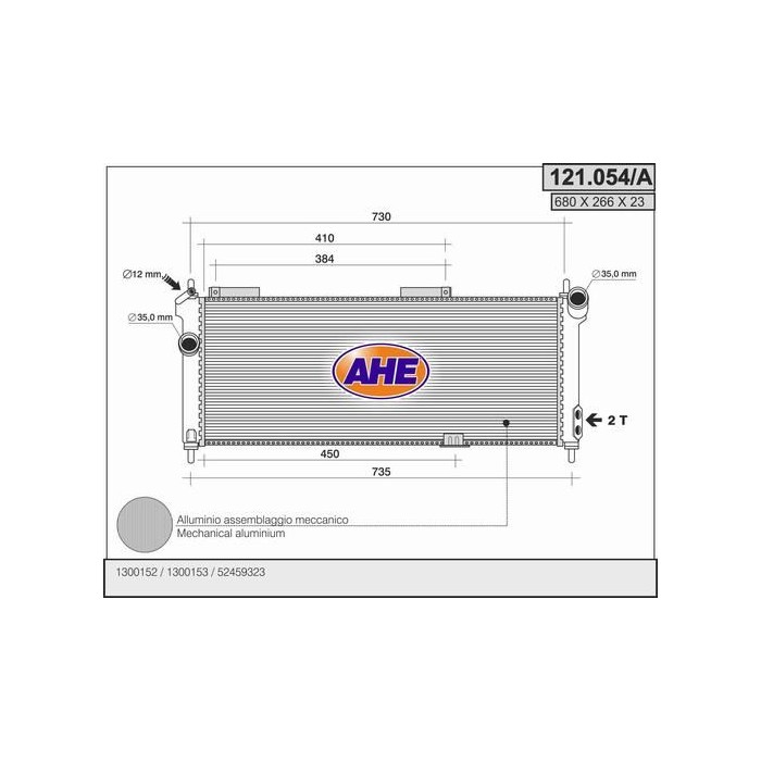 AHE Kühler, Motorkühlung 121.054/A
