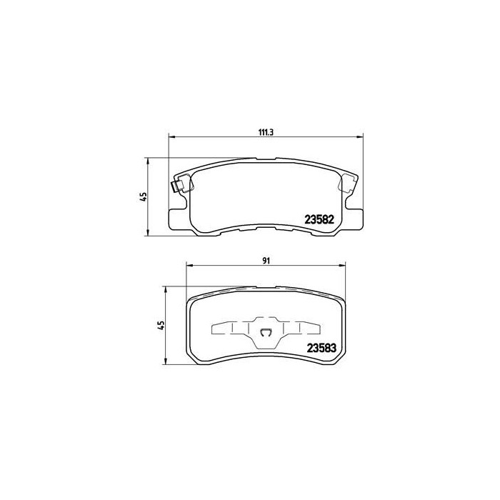 BREMBO Bremsbelagsatz, Scheibenbremse P54031