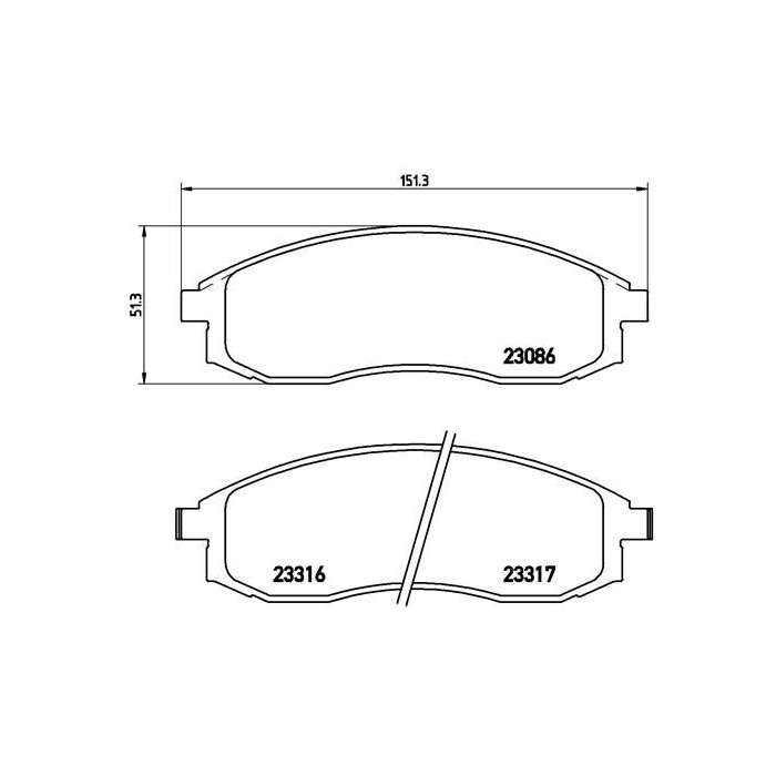 BREMBO Bremsbelagsatz, Scheibenbremse P54032