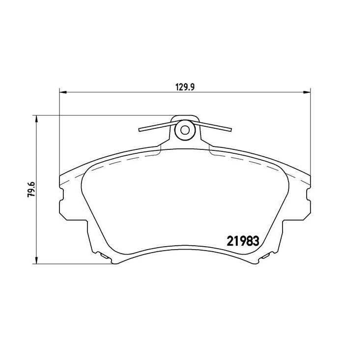 BREMBO Bremsbelagsatz, Scheibenbremse P54036