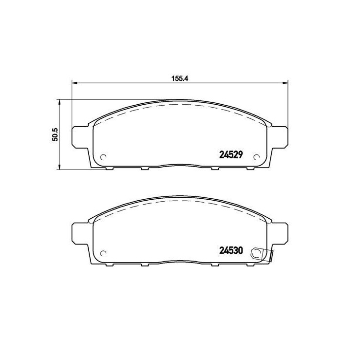 BREMBO Bremsbelagsatz, Scheibenbremse P54038