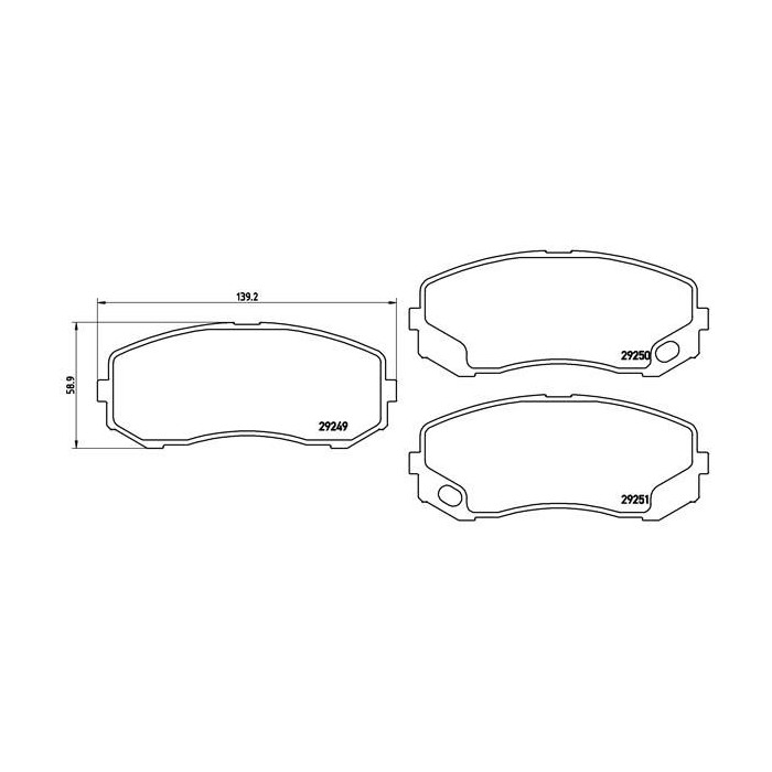 BREMBO Bremsbelagsatz, Scheibenbremse P54043