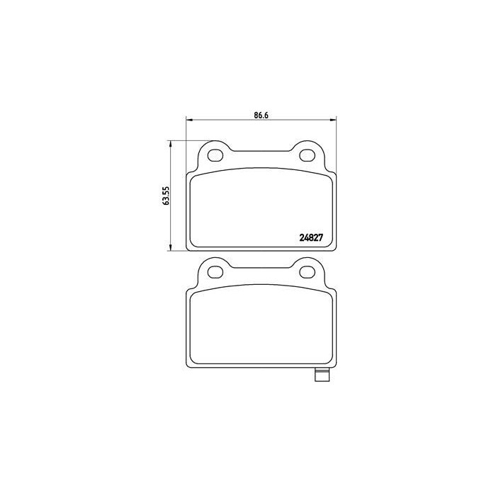 BREMBO Bremsbelagsatz, Scheibenbremse P54052