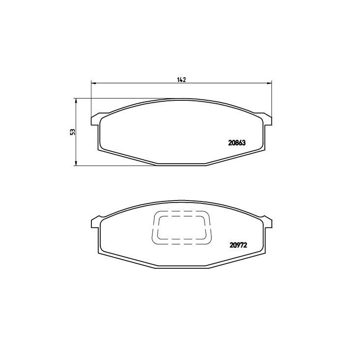 BREMBO Bremsbelagsatz, Scheibenbremse P56012