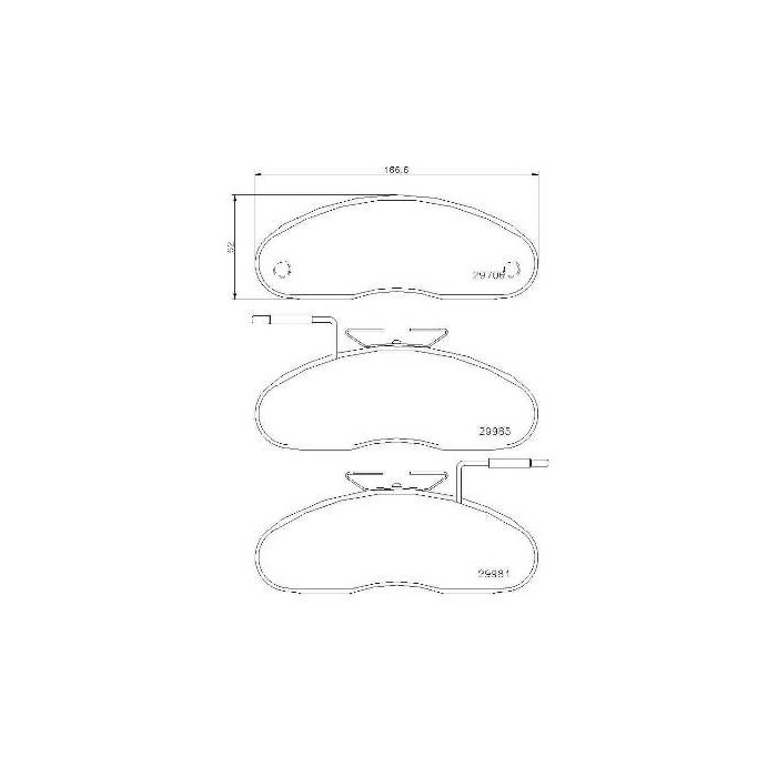 BREMBO Bremsbelagsatz, Scheibenbremse P56019