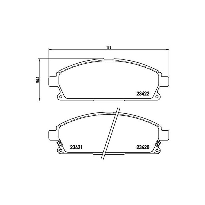 BREMBO Bremsbelagsatz, Scheibenbremse P56040