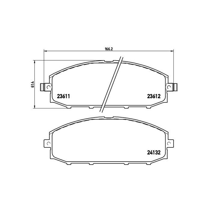 BREMBO Bremsbelagsatz, Scheibenbremse P56041