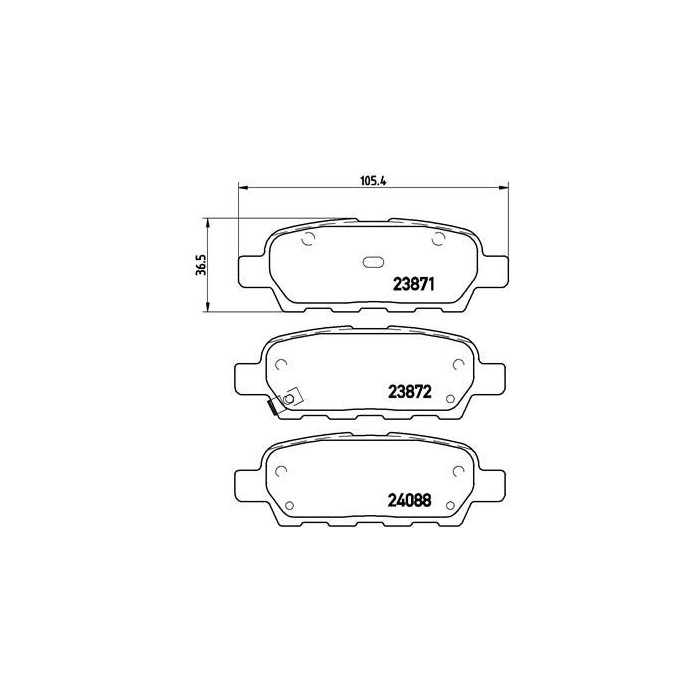 BREMBO Bremsbelagsatz, Scheibenbremse P56046