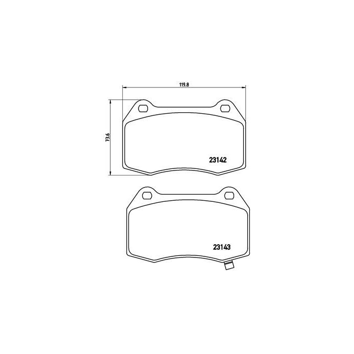 BREMBO Bremsbelagsatz, Scheibenbremse P56047