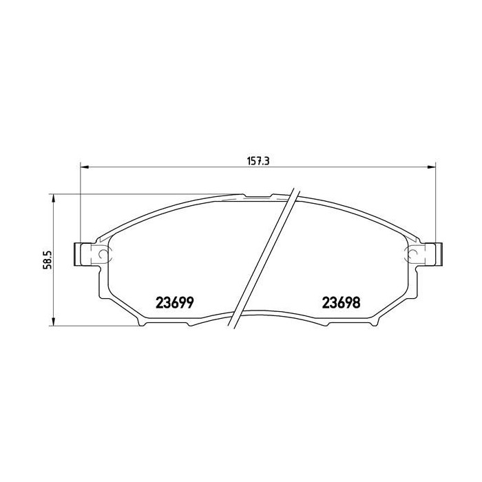 BREMBO Bremsbelagsatz, Scheibenbremse P56058