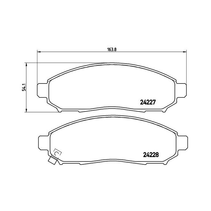 BREMBO Bremsbelagsatz, Scheibenbremse P56059
