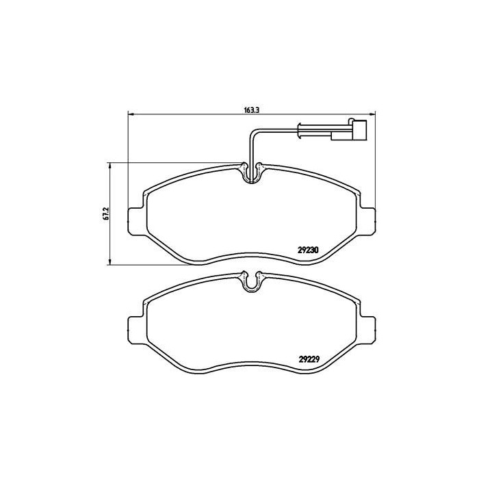 BREMBO Bremsbelagsatz, Scheibenbremse P56066