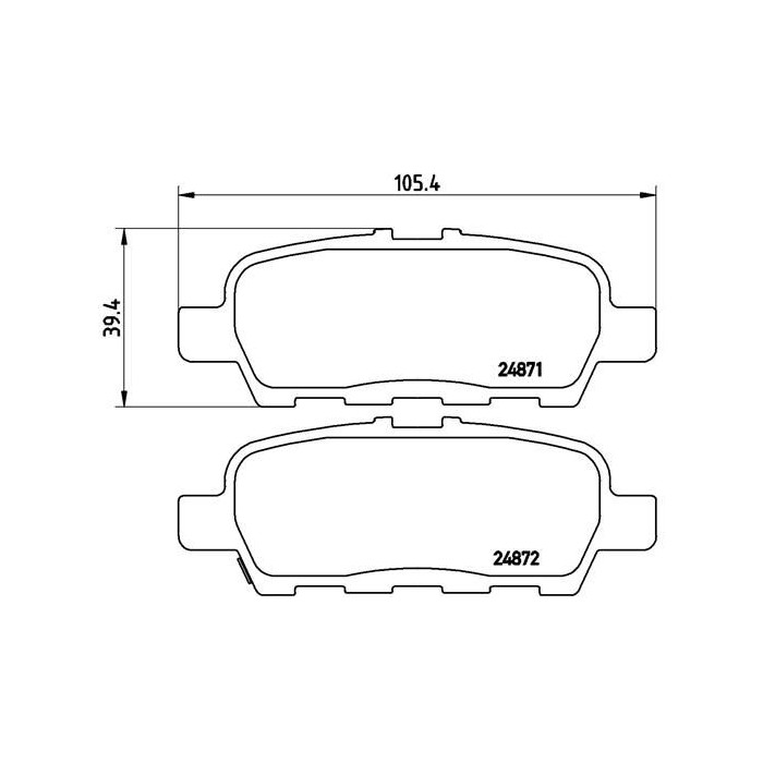 BREMBO Bremsbelagsatz, Scheibenbremse P56068
